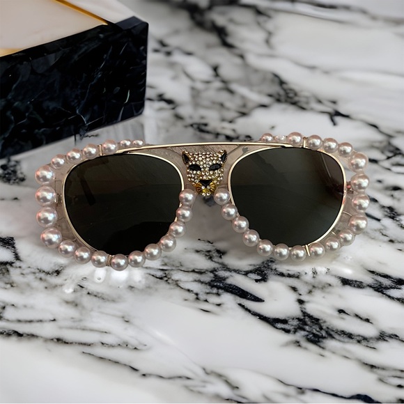 Unisex customize, pearl Lionhead sunglasses main image 5